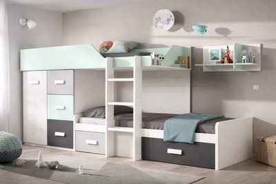 Camas tren con almacenaje integrado