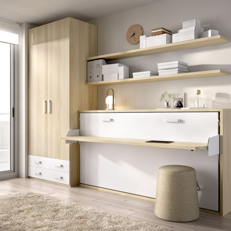 Cama abatible con escritorio: transforma tu habitación en estudio y descanso