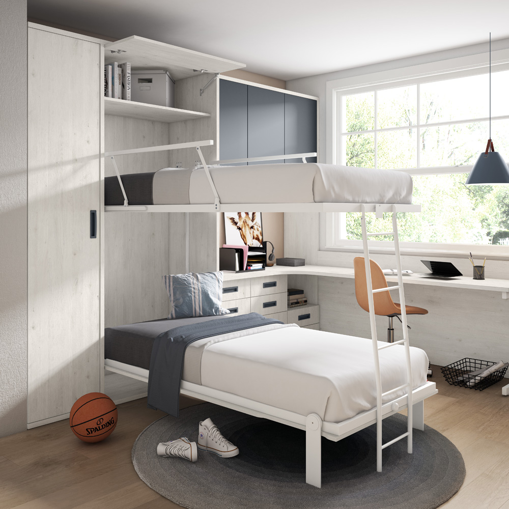 Cama Doble Con Unidades De Almacenamiento Inter Link Cama Doble