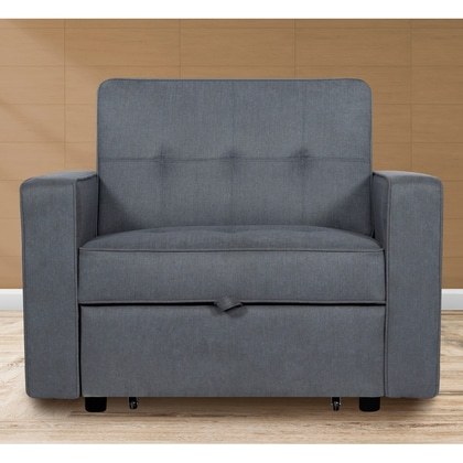 Sofá cama GLL-IZN.1P: sofá individual compacto y resistente, ideal para hoteles y coliving