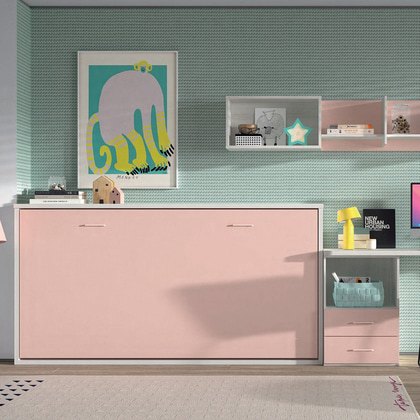 Mueble cama abatible W023 para dormitorios juveniles