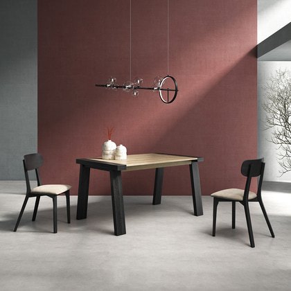 Mesa de comedor PNL 25822, diseño moderno en madera bicolor
