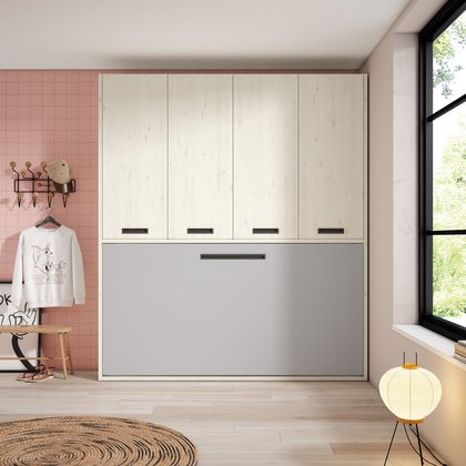 Cama abatible horizontal con 4 puertas 90x190 YA 32412