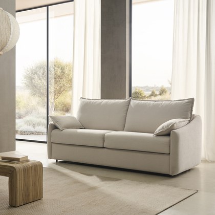 Sofá cama MP-TNA con brazos curvos y diseño envolvente