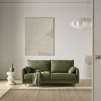 Sofá cama MP-FDA en verde oliva – Conviértelo en cama y conquista