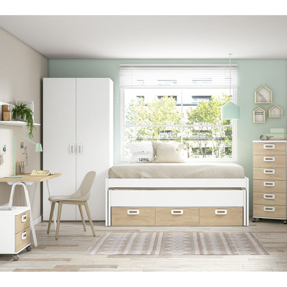 Cama compacta EX J165 Cama desplazable oculta y almacenaje