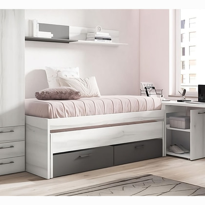 Compacto recto EXOJO J505 con cama nido y 2 cajones con ruedas