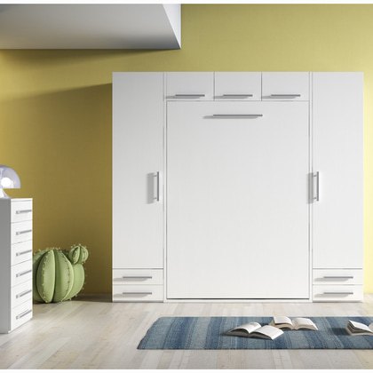 En Stock - Cama abatible vertical 135 con armarios y altillo YA-0362/SPRESS-4