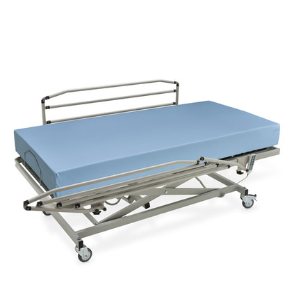 Pack Cama Hospital con Colchón, Funda y Barandillas Plegables