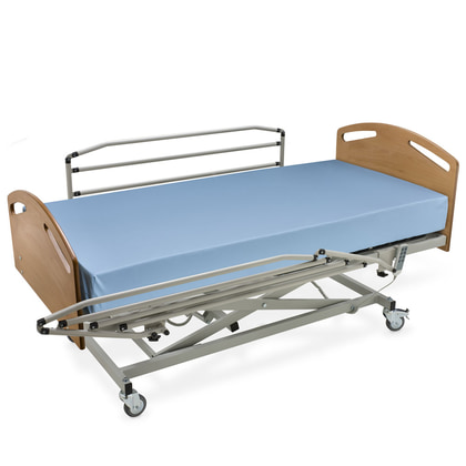 Pack Cama Hospital, colchón con funda, Barandillas con cabecero y piecero 