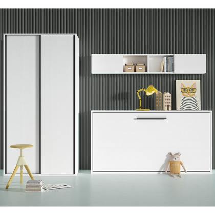 Cama abatible horizontal 90x190 YA-3076 con módulo decorativo SPRESS-6